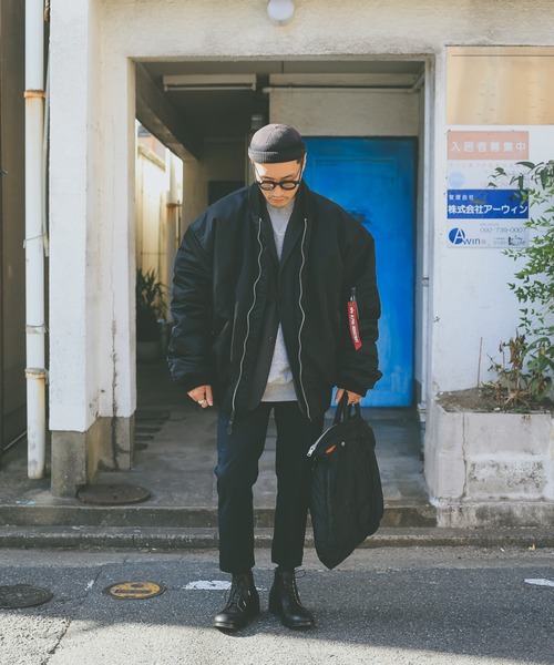 Alpha Industries(アルファインダストリーズ)の「ALPHA アルファ TA0426 MA-1 NATUS NEO フライトジャケット(MA-1・メンズ・ブラック/マルーン/ライトグレー・M/L/XL/S)」の14枚目の写真