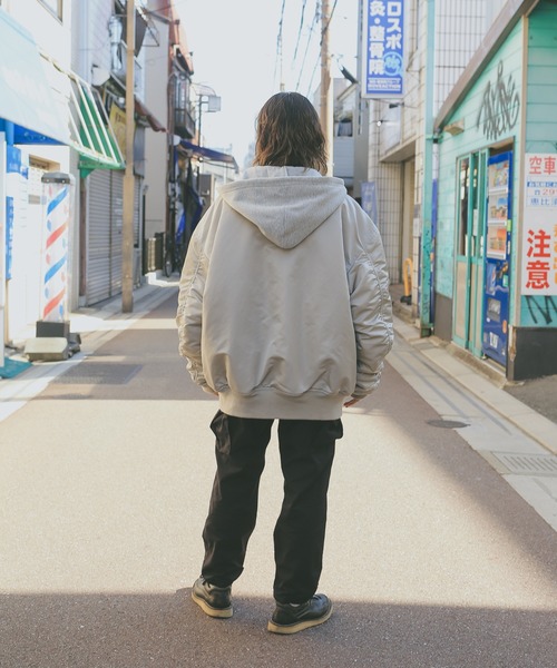 Alpha Industries(アルファインダストリーズ)の「ALPHA アルファ TA0426 MA-1 NATUS NEO フライトジャケット(MA-1・メンズ・ブラック/マルーン/ライトグレー・M/L/XL/S)」の19枚目の写真