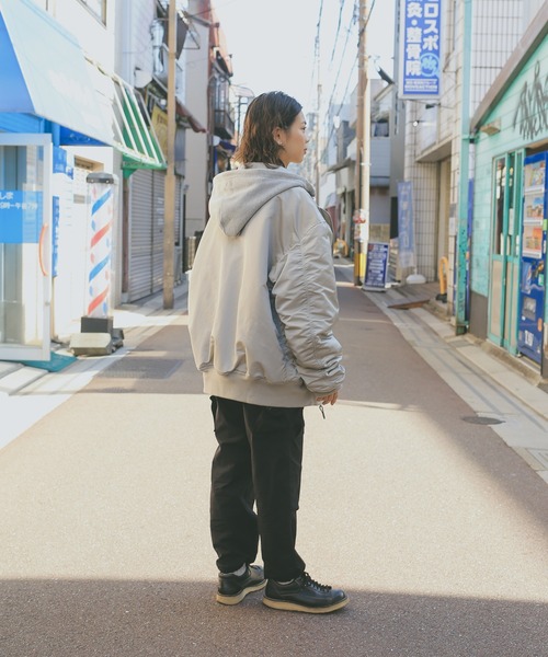 Alpha Industries(アルファインダストリーズ)の「ALPHA アルファ TA0426 MA-1 NATUS NEO フライトジャケット(MA-1・メンズ・ブラック/マルーン/ライトグレー・M/L/XL/S)」の21枚目の写真