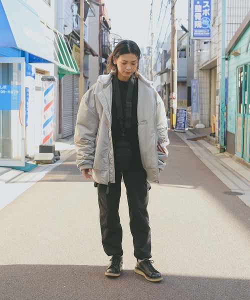 Alpha Industries(アルファインダストリーズ)の「ALPHA アルファ TA0426 MA-1 NATUS NEO フライトジャケット(MA-1・メンズ・ブラック/マルーン/ライトグレー・M/L/XL/S)」の22枚目の写真
