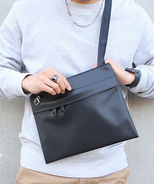 JAM HOME MADE(ジャムホームメイド)の「日本製 エシカル レザー サコッシュ ショルダーバッグ ブランド オリジナル メンズ(ショルダーバッグ・メンズ・ブラック・ONE SIZE)」の22枚目の写真