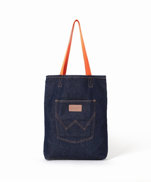Wrangler(ラングラー)の「【Wrangler / ラングラー】TOTE BAG / トートバッグ(トートバッグ・メンズ・ライトインディゴブルー/キナリ/ワンウォッシュ・FREE)」の3枚目の写真