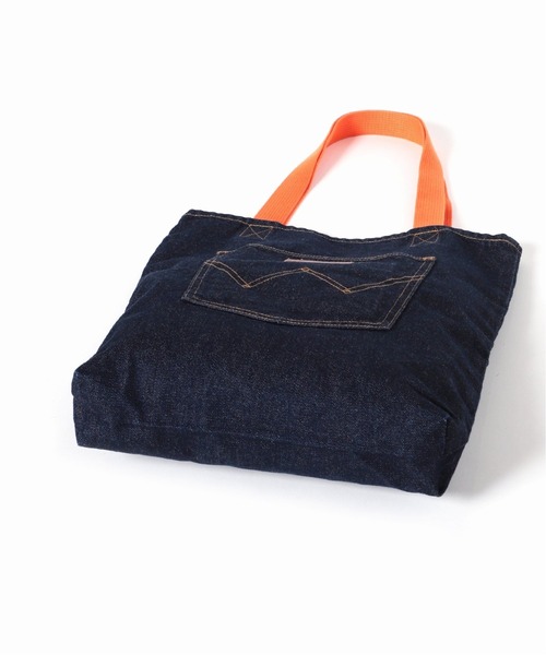 Wrangler(ラングラー)の「【Wrangler / ラングラー】TOTE BAG / トートバッグ(トートバッグ・メンズ・ライトインディゴブルー/キナリ/ワンウォッシュ・FREE)」の6枚目の写真