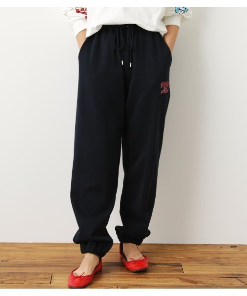 RODEO CROWNS WIDE BOWL(ロデオクラウンズワイドボウル)の「SHARE EASY スウェットパンツ(スウェットパンツ・レディース・ネイビー/ダークグリーン/ホワイト/グレー×ホワイト・LARGE/MEDIUM)」の1枚目の写真