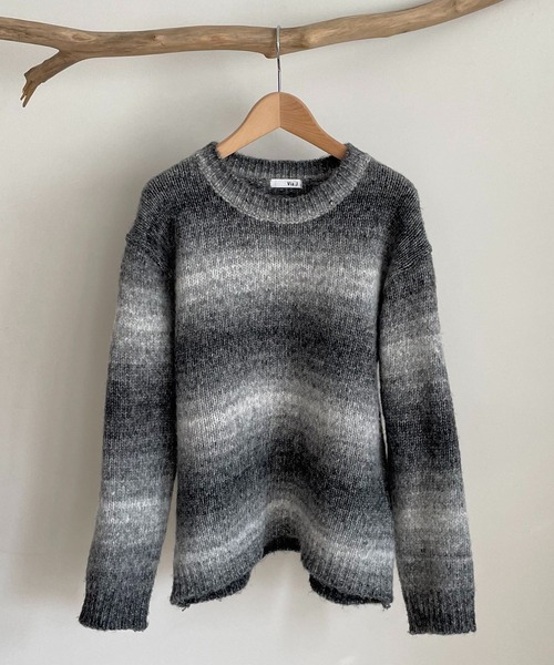 CANAL JEAN（キャナルジーン）の「El mar(エルマール) グラデーションボーダーニット（ニット/セーター・レディース・ベージュ/ブラック・ONE SIZE）」の13枚目の写真