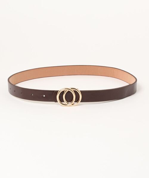 one way（ワンウェイ）の「【oneway】ダブルリングベルト（ベルト・レディース・ライトブラウン/ブラック/ホワイト系その他・FREE）」の3枚目の写真