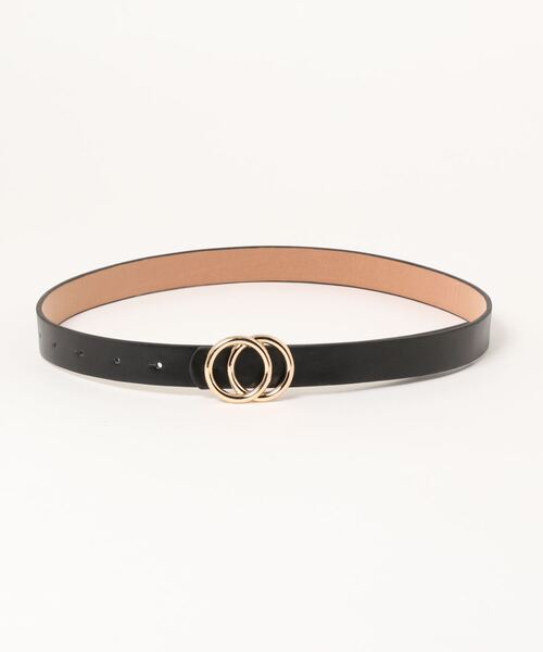 one way（ワンウェイ）の「【oneway】ダブルリングベルト（ベルト・レディース・ライトブラウン/ブラック/ホワイト系その他・FREE）」の2枚目の写真