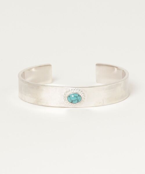 ROYAL FLASH(ロイヤルフラッシュ)の「Taro Washimi / タロウワシミ/M plain bangle 12mm turquoise(バングル/リストバンド・メンズ・シルバー・FREE)」の1枚目の写真