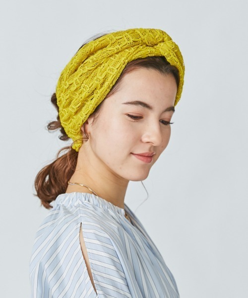 kaorinomori（カオリノモリ）の「カオリノモリ　ウイレヘアバンド（ヘアバンド・レディース・ホワイト/イエロー/カーキ・FREE）」の4枚目の写真