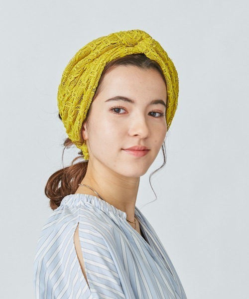 kaorinomori（カオリノモリ）の「カオリノモリ　ウイレヘアバンド（ヘアバンド・レディース・ホワイト/イエロー/カーキ・FREE）」の5枚目の写真