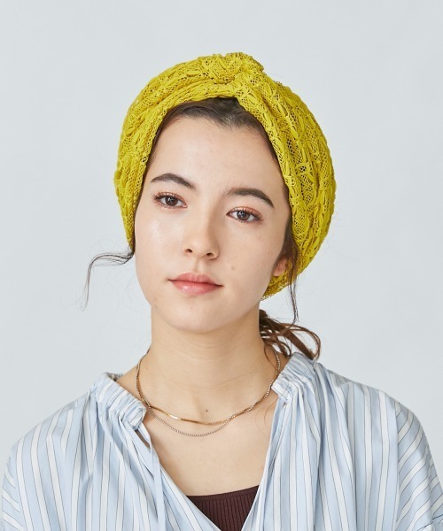 kaorinomori（カオリノモリ）の「カオリノモリ　ウイレヘアバンド（ヘアバンド・レディース・ホワイト/イエロー/カーキ・FREE）」の6枚目の写真