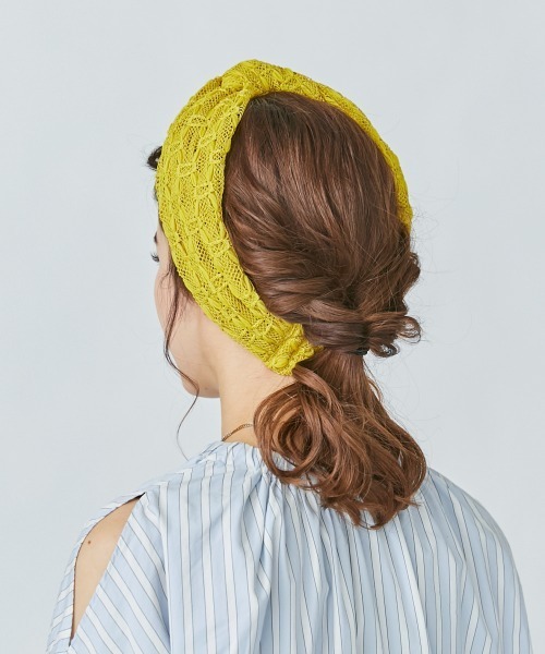 kaorinomori（カオリノモリ）の「カオリノモリ　ウイレヘアバンド（ヘアバンド・レディース・ホワイト/イエロー/カーキ・FREE）」の7枚目の写真