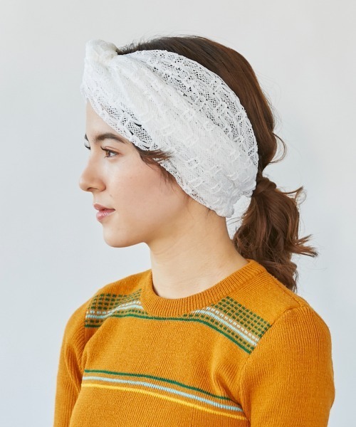 kaorinomori（カオリノモリ）の「カオリノモリ　ウイレヘアバンド（ヘアバンド・レディース・ホワイト/イエロー/カーキ・FREE）」の15枚目の写真