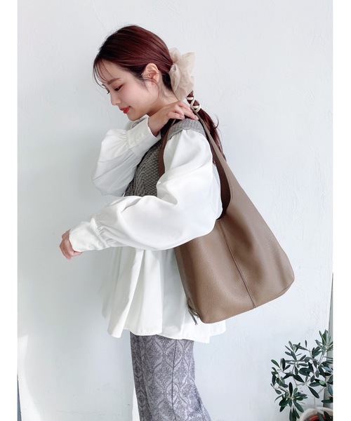 JUMELLE（ジュメロ）の「ドッキングニット（シャツ/ブラウス・レディース・グレー・FREE）」の4枚目の写真