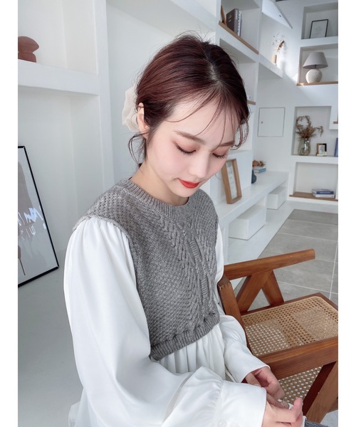 JUMELLE（ジュメロ）の「ドッキングニット（シャツ/ブラウス・レディース・グレー・FREE）」の12枚目の写真