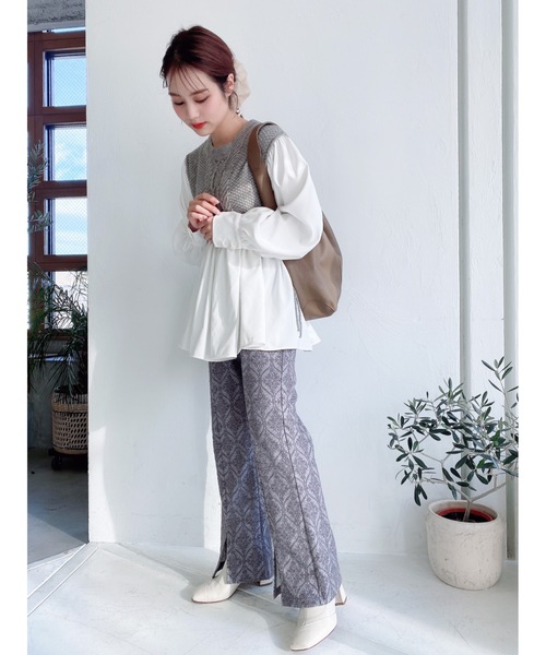 JUMELLE（ジュメロ）の「ドッキングニット（シャツ/ブラウス・レディース・グレー・FREE）」の13枚目の写真