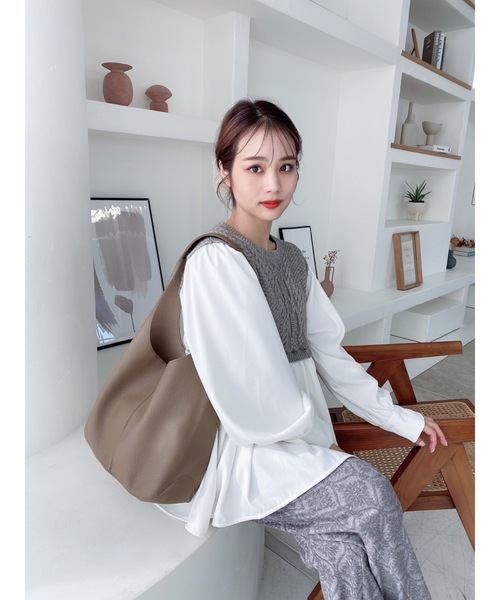 JUMELLE（ジュメロ）の「ドッキングニット（シャツ/ブラウス・レディース・グレー・FREE）」の22枚目の写真