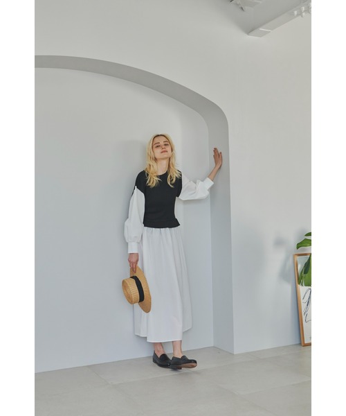 Aunt Marie's（アントマリーズ）の「ミニベストドッキングシャツワンピース / 低身長向けSサイズ展開有（ワンピース・レディース・パープル/アイボリー/ブラック・FREE/S）」の18枚目の写真