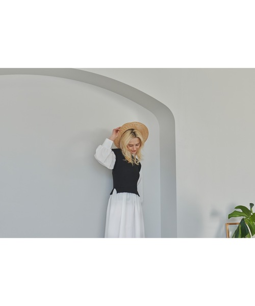 Aunt Marie's（アントマリーズ）の「ミニベストドッキングシャツワンピース / 低身長向けSサイズ展開有（ワンピース・レディース・パープル/アイボリー/ブラック・FREE/S）」の20枚目の写真