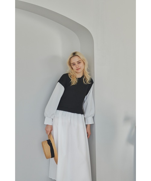 Aunt Marie's（アントマリーズ）の「ミニベストドッキングシャツワンピース / 低身長向けSサイズ展開有（ワンピース・レディース・パープル/アイボリー/ブラック・FREE/S）」の22枚目の写真