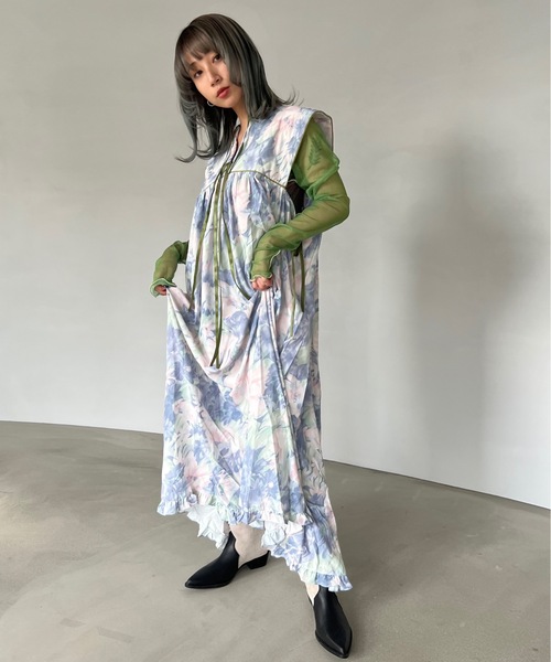 SANSeLF（サンセルフ）の「シースルースリーブトップス【SANSeLF】sanw22s010（その他トップス・レディース・グリーン・FREE）」の4枚目の写真