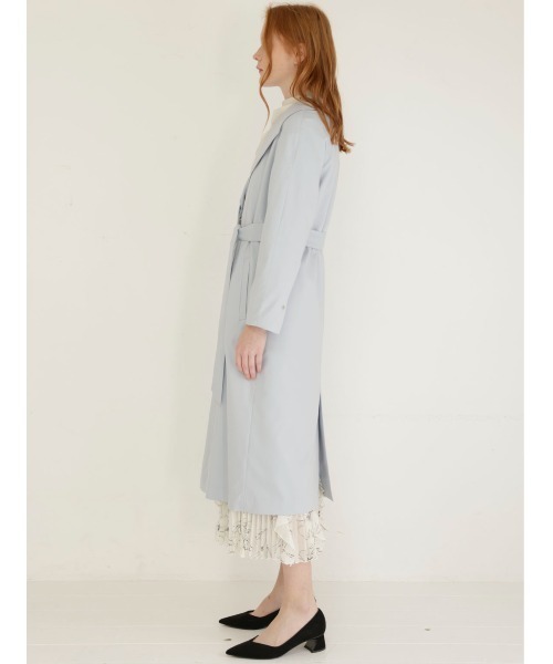 TONAL(トーナル)の「【削除】ビックラペル2WAYロングコート(ノーカラーコート・レディース・ベージュ/サックスブルー/ピンク/モカ・38/36)」の19枚目の写真