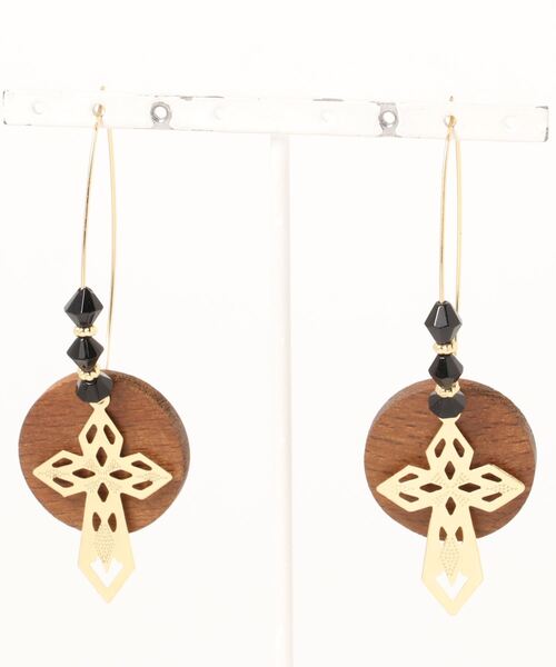 チャイハネ（チャイハネ）の「【チャイハネ】タラセア風フープピアス（ピアス（両耳用）・レディース・その他1/その他2/その他3/その他4・FREE）」の2枚目の写真