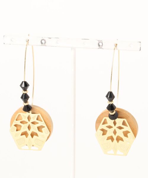 チャイハネ（チャイハネ）の「【チャイハネ】タラセア風フープピアス（ピアス（両耳用）・レディース・その他1/その他2/その他3/その他4・FREE）」の5枚目の写真