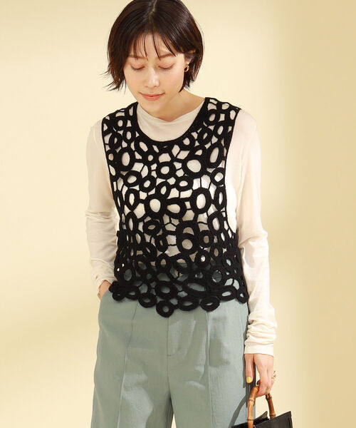 Ray BEAMS（レイビームス）の「Ray BEAMS / サークル ベスト（ベスト・レディース・オレンジ/ブラック・ONE SIZE）」の3枚目の写真