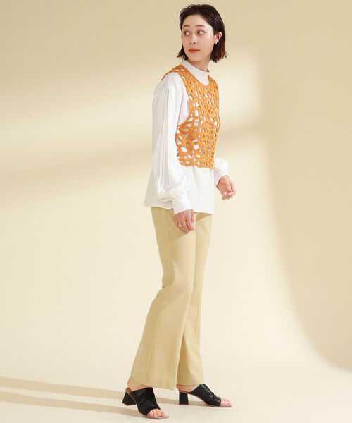 Ray BEAMS（レイビームス）の「Ray BEAMS / サークル ベスト（ベスト・レディース・オレンジ/ブラック・ONE SIZE）」の9枚目の写真