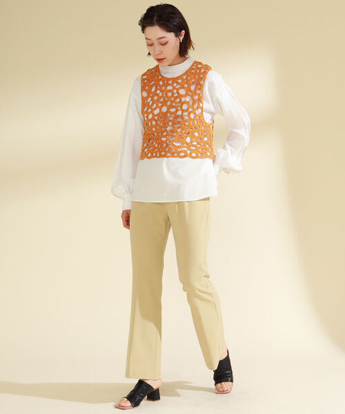 Ray BEAMS（レイビームス）の「Ray BEAMS / サークル ベスト（ベスト・レディース・オレンジ/ブラック・ONE SIZE）」の10枚目の写真