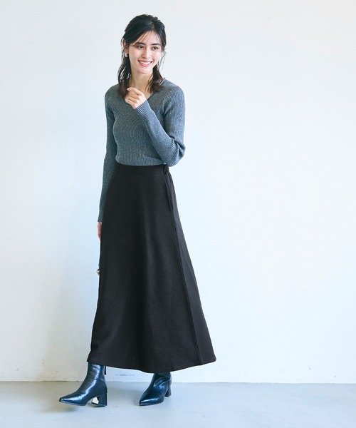 coca(coca)(コカ)の「【WEB限定セール】\新色登場/エンボスAラインスカート(スカート・レディース・ブラック/ワインレッド/ダークベージュ/ライトグレー・ONE SIZE)」の17枚目の写真