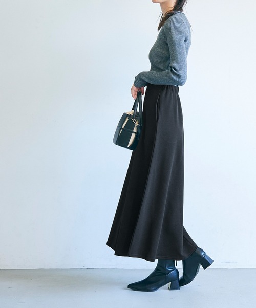 coca(coca)(コカ)の「【WEB限定セール】\新色登場/エンボスAラインスカート(スカート・レディース・ブラック/ワインレッド/ダークベージュ/ライトグレー・ONE SIZE)」の18枚目の写真