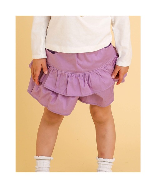 Noeil aime BeBe(ノイユエイムベベ)の「Noeil aime BeBe/ギャザー 切り替え ショートパンツ (90~130cm)(その他パンツ・キッズ・パープル/ベージュ・120/90/130/100/110)」の11枚目の写真