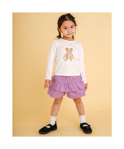 Noeil aime BeBe(ノイユエイムベベ)の「Noeil aime BeBe/ギャザー 切り替え ショートパンツ (90~130cm)(その他パンツ・キッズ・パープル/ベージュ・120/90/130/100/110)」の7枚目の写真