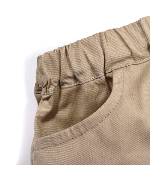 Noeil aime BeBe(ノイユエイムベベ)の「Noeil aime BeBe/ギャザー 切り替え ショートパンツ (90~130cm)(その他パンツ・キッズ・パープル/ベージュ・120/90/130/100/110)」の3枚目の写真