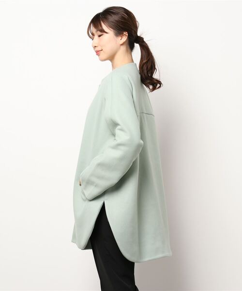 Gready Brilliant（グレディブリリアン）の「ＴＲミディクルー（ノーカラーコート・レディース・ブルーグレー・FREE）」の4枚目の写真