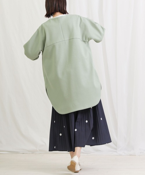 Gready Brilliant（グレディブリリアン）の「ＴＲミディクルー（ノーカラーコート・レディース・ブルーグレー・FREE）」の16枚目の写真