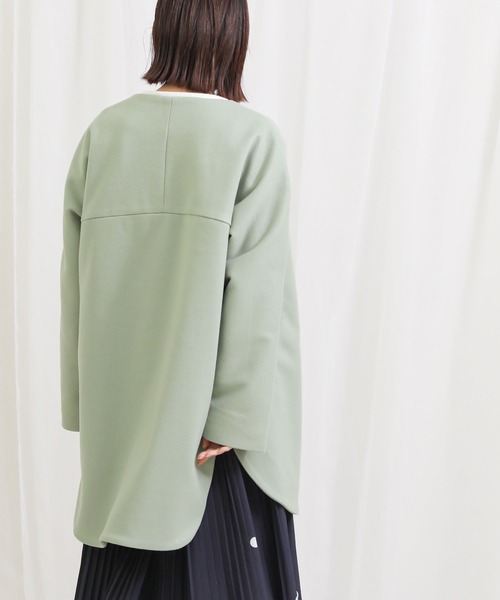 Gready Brilliant（グレディブリリアン）の「ＴＲミディクルー（ノーカラーコート・レディース・ブルーグレー・FREE）」の12枚目の写真