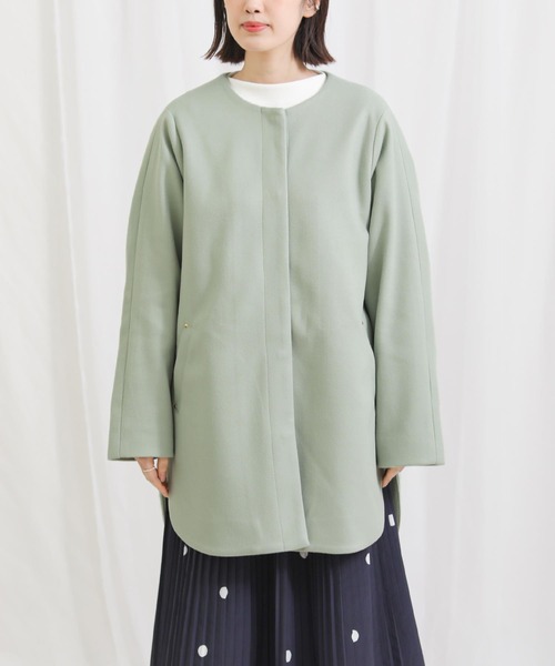 Gready Brilliant（グレディブリリアン）の「ＴＲミディクルー（ノーカラーコート・レディース・ブルーグレー・FREE）」の3枚目の写真