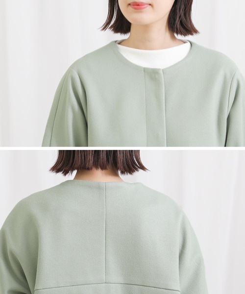 Gready Brilliant（グレディブリリアン）の「ＴＲミディクルー（ノーカラーコート・レディース・ブルーグレー・FREE）」の17枚目の写真