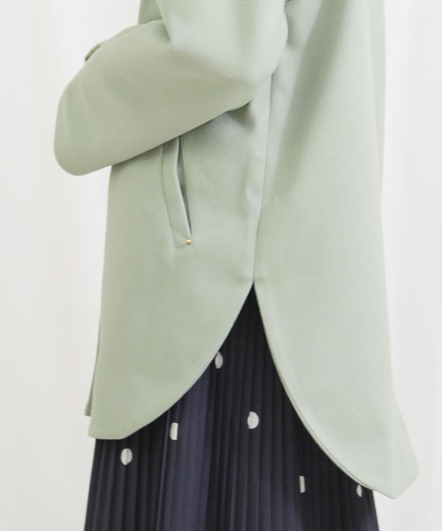 Gready Brilliant（グレディブリリアン）の「ＴＲミディクルー（ノーカラーコート・レディース・ブルーグレー・FREE）」の9枚目の写真