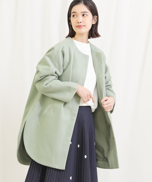 Gready Brilliant（グレディブリリアン）の「ＴＲミディクルー（ノーカラーコート・レディース・ブルーグレー・FREE）」の8枚目の写真