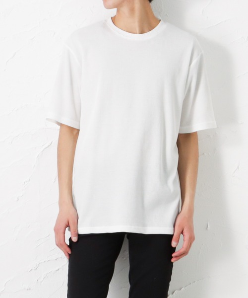 URBAN COLLECTION（アーバンコレクション）の「梨地ボタンレス7分袖カーディガン+半袖Tシャツ セット アンサンブル（カーディガン/ボレロ・メンズ・ブラック/ネイビー/チャコール/グレイッシュベージュ・L/M/XL）」の10枚目の写真