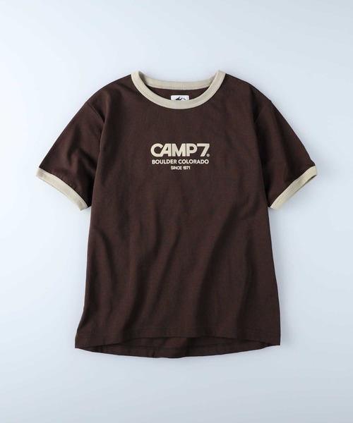 CAMP7（キャンプセブン）の「【CAMP7】フロッキープリントリンガー半袖Ｔシャツ（Tシャツ/カットソー・レディース・ホワイト/グリーン/ブラウン・L/M）」の22枚目の写真