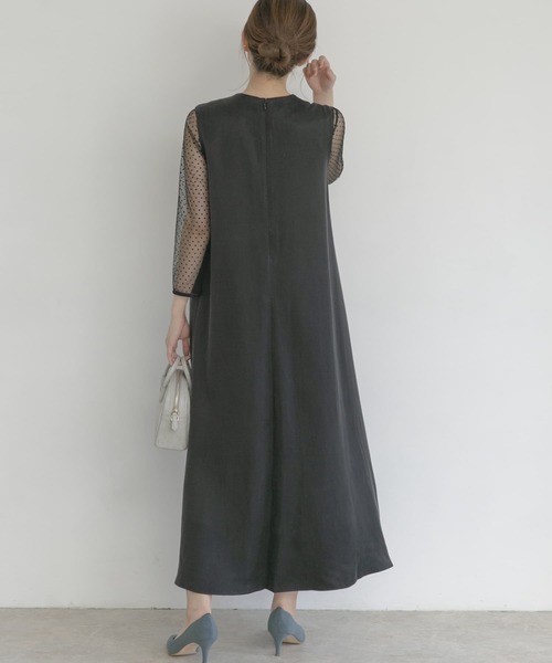 URBAN RESEARCH ROSSO（アーバンリサーチロッソ）の「バイヤスドレス（ワンピース・レディース・ブラック/ゴールド系その他・FREE）」の5枚目の写真