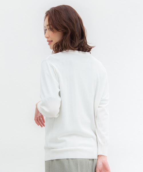 Honeys（ハニーズ）の「８分袖変わり釦カーデ（カーディガン/ボレロ・レディース・ブラック/ネイビー/ベージュ/ホワイト/グリーン/レッド/ライトグレー・LL/L/M/S）」の10枚目の写真