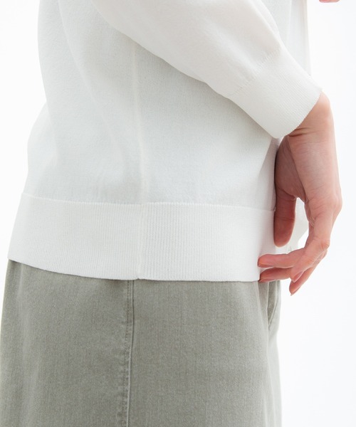 Honeys（ハニーズ）の「８分袖変わり釦カーデ（カーディガン/ボレロ・レディース・ブラック/ネイビー/ベージュ/ホワイト/グリーン/レッド/ライトグレー・LL/L/M/S）」の13枚目の写真