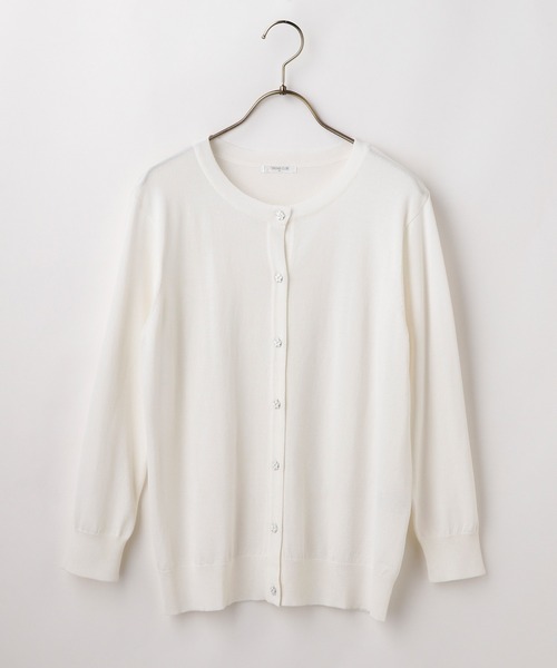 Honeys（ハニーズ）の「８分袖変わり釦カーデ（カーディガン/ボレロ・レディース・ブラック/ネイビー/ベージュ/ホワイト/グリーン/レッド/ライトグレー・LL/L/M/S）」の14枚目の写真