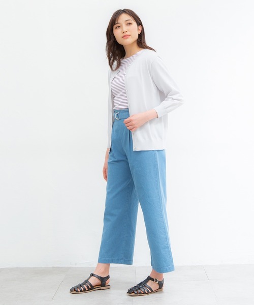 Honeys（ハニーズ）の「８分袖変わり釦カーデ（カーディガン/ボレロ・レディース・ブラック/ネイビー/ベージュ/ホワイト/グリーン/レッド/ライトグレー・LL/L/M/S）」の19枚目の写真